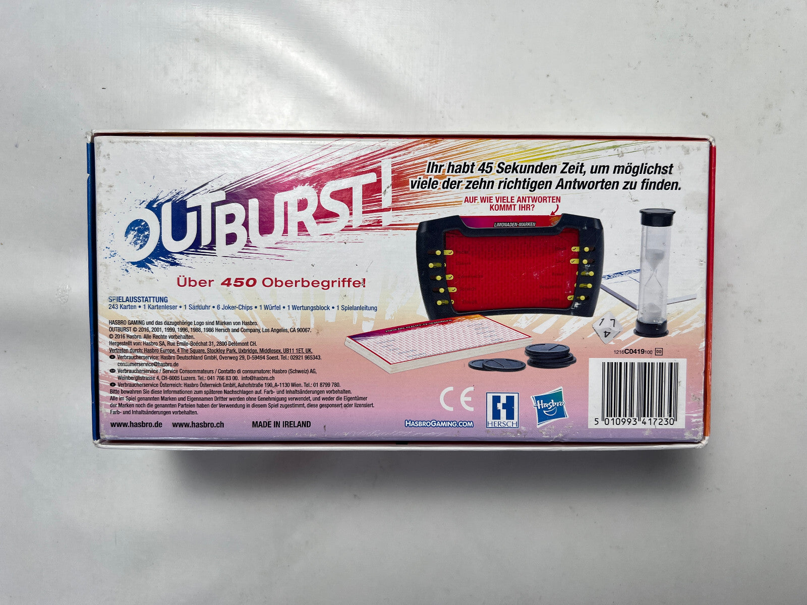 Brettspiel - Outburst das explosive Tempo Spiel - 2016 Hasbro-Vollständig - Ansicht 11