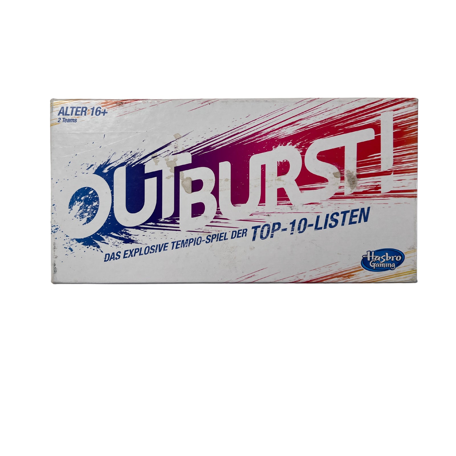 Brettspiel - Outburst das explosive Tempo Spiel - 2016 Hasbro-Vollständig – SKU A6043 – Gesellschaftsspiel gebraucht kaufen bei Brettspielimperium
