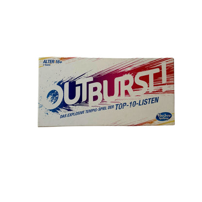 Brettspiel - Outburst das explosive Tempo Spiel - 2016 Hasbro-Vollständig – SKU A6307 – Gesellschaftsspiel gebraucht kaufen bei Brettspielimperium