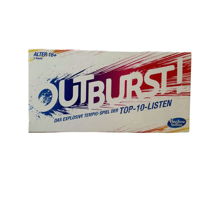 Brettspiel - Outburst das explosive Tempo Spiel - 2016 Hasbro-Vollständig – SKU A6322 – Gesellschaftsspiel gebraucht kaufen bei Brettspielimperium