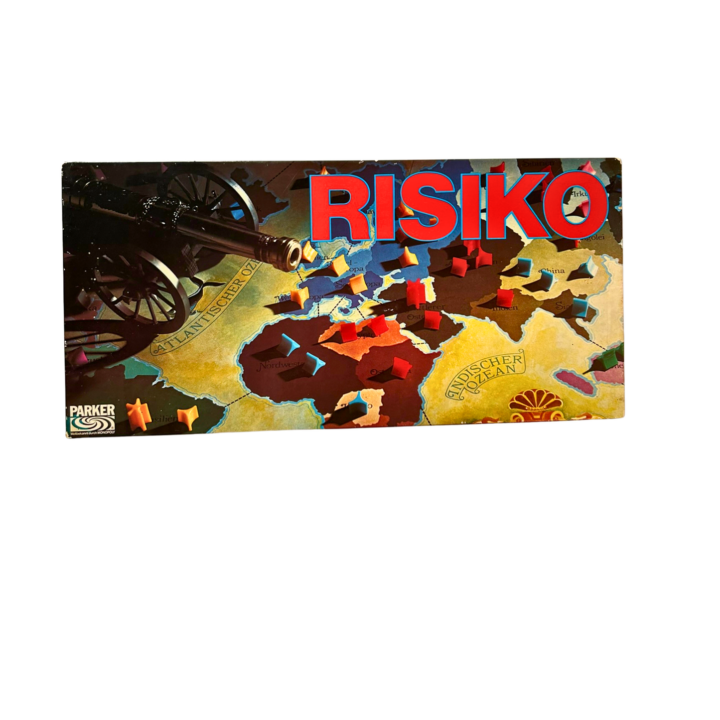 Brettspiel - RISIKO ERSTAUSGABE Schwarz - PARKER 1975 - Vollständig - Ansicht 1