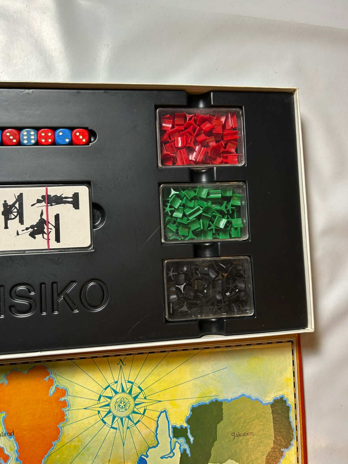 Brettspiel - RISIKO ERSTAUSGABE Schwarz - PARKER 1975 - Vollständig - Ansicht 8