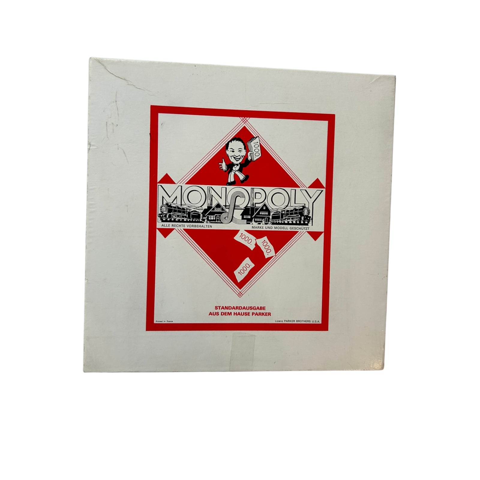 Monopoly - quadratisch - Parker Spiele Art. Nr: 6011008 – SKU A10580 – Gesellschaftsspiel gebraucht kaufen bei Brettspielimperium
