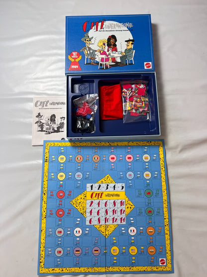 Café International - Brettspiel von Mattel - Vollständig Brett Karton Fleckig - Ansicht 2
