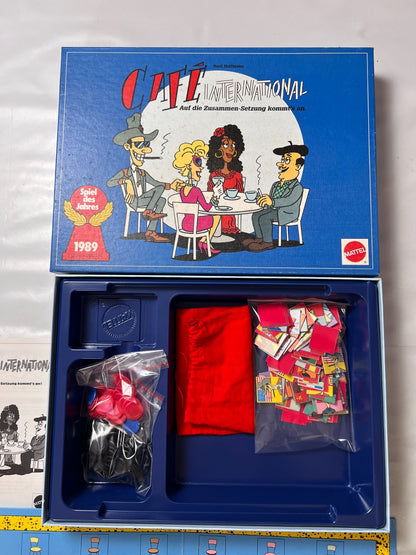 Café International - Brettspiel von Mattel - Vollständig Brett Karton Fleckig - Ansicht 3