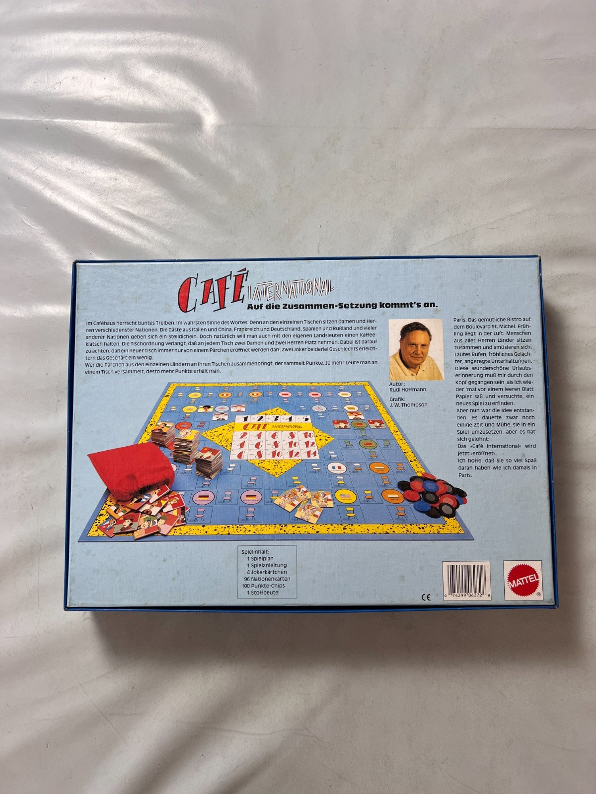 Café International - Brettspiel von Mattel - Vollständig Brett Karton Fleckig - Ansicht 9