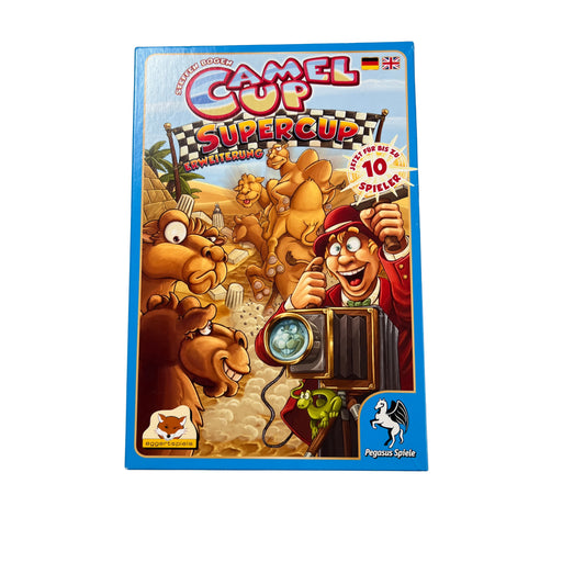Camel Up Supercup (Erweiterung) - Pegasus Spiele 54546G - Unbespielt – SKU A13311 – Gesellschaftsspiel gebraucht kaufen bei Brettspielimperium
