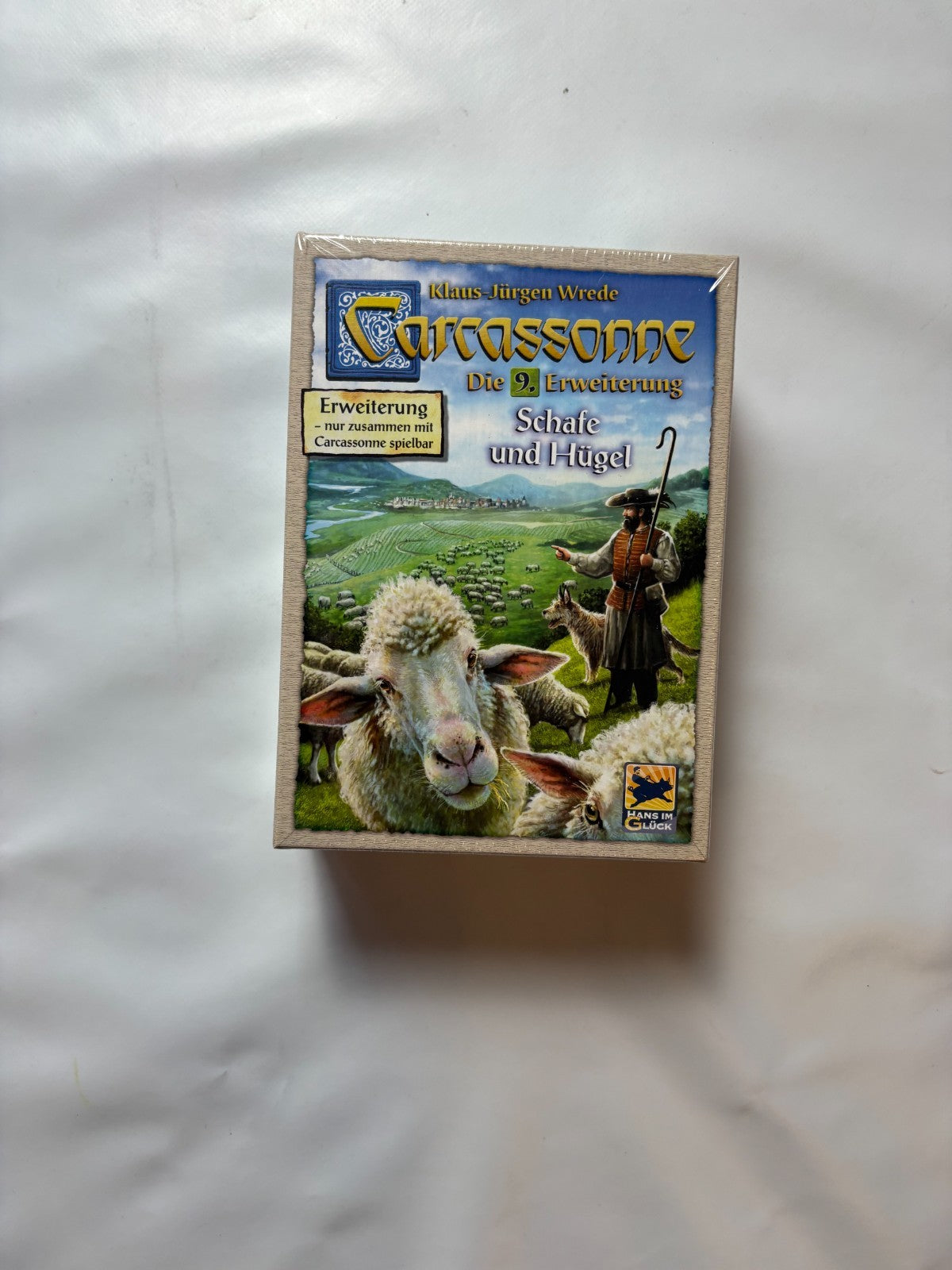Carcassonne 9. Erweiterung Schafe und Hügel Hans Im Glück Gesellschaftsspiel Neu - Ansicht 2