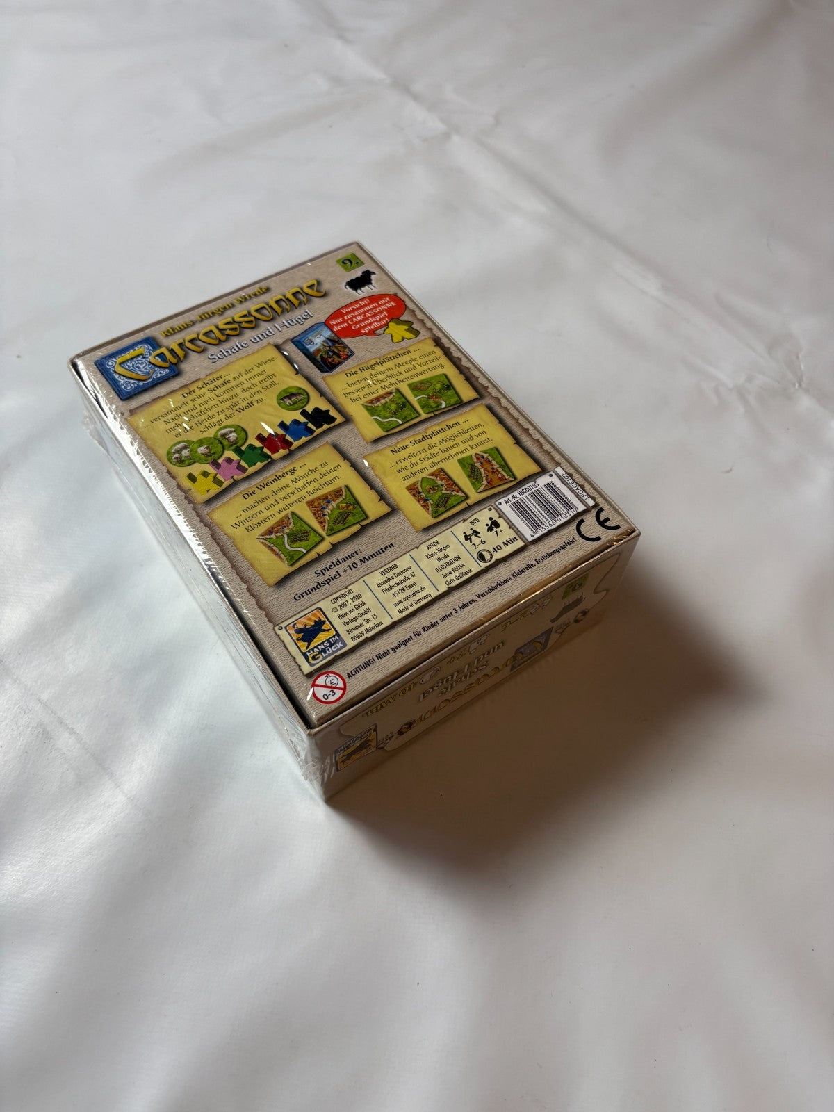 Carcassonne 9. Erweiterung Schafe und Hügel Hans Im Glück Gesellschaftsspiel Neu - Ansicht 9