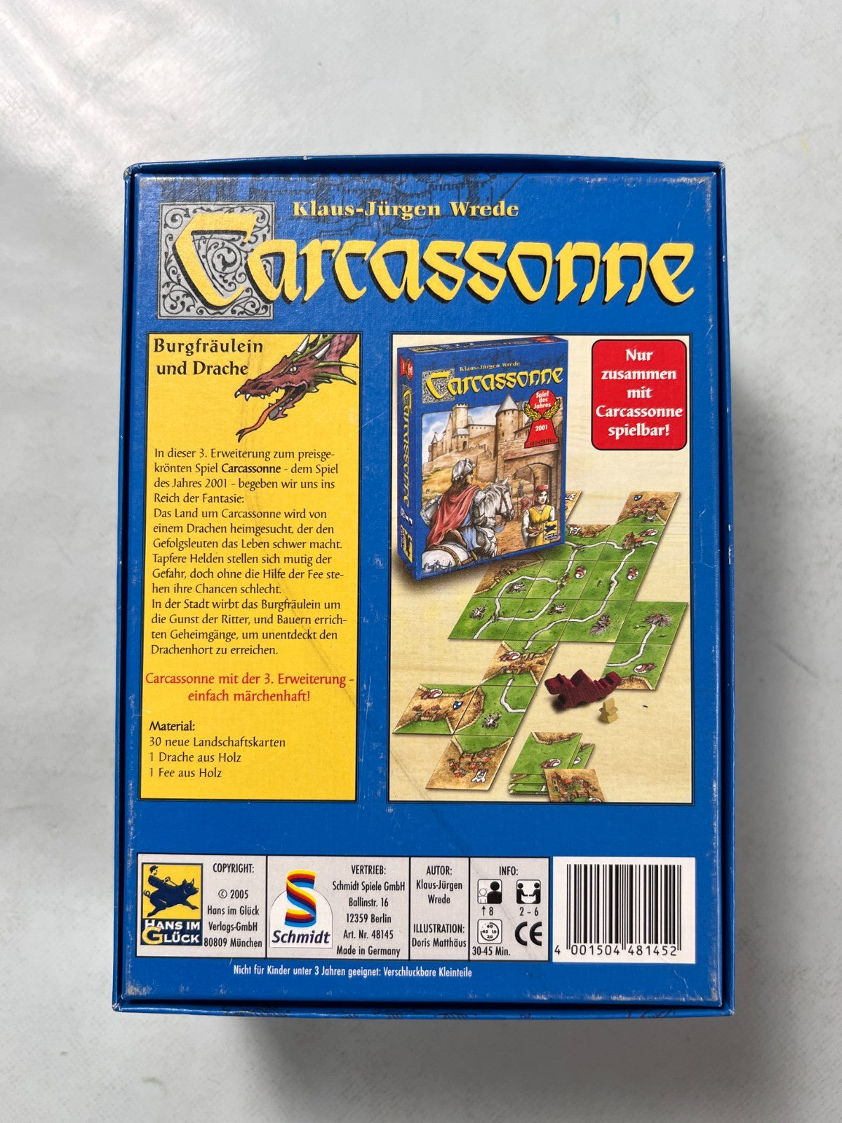 Carcassonne Erweiterung  Burgfräulein und Drache  Hans im Glück  Vollständig - Ansicht 9