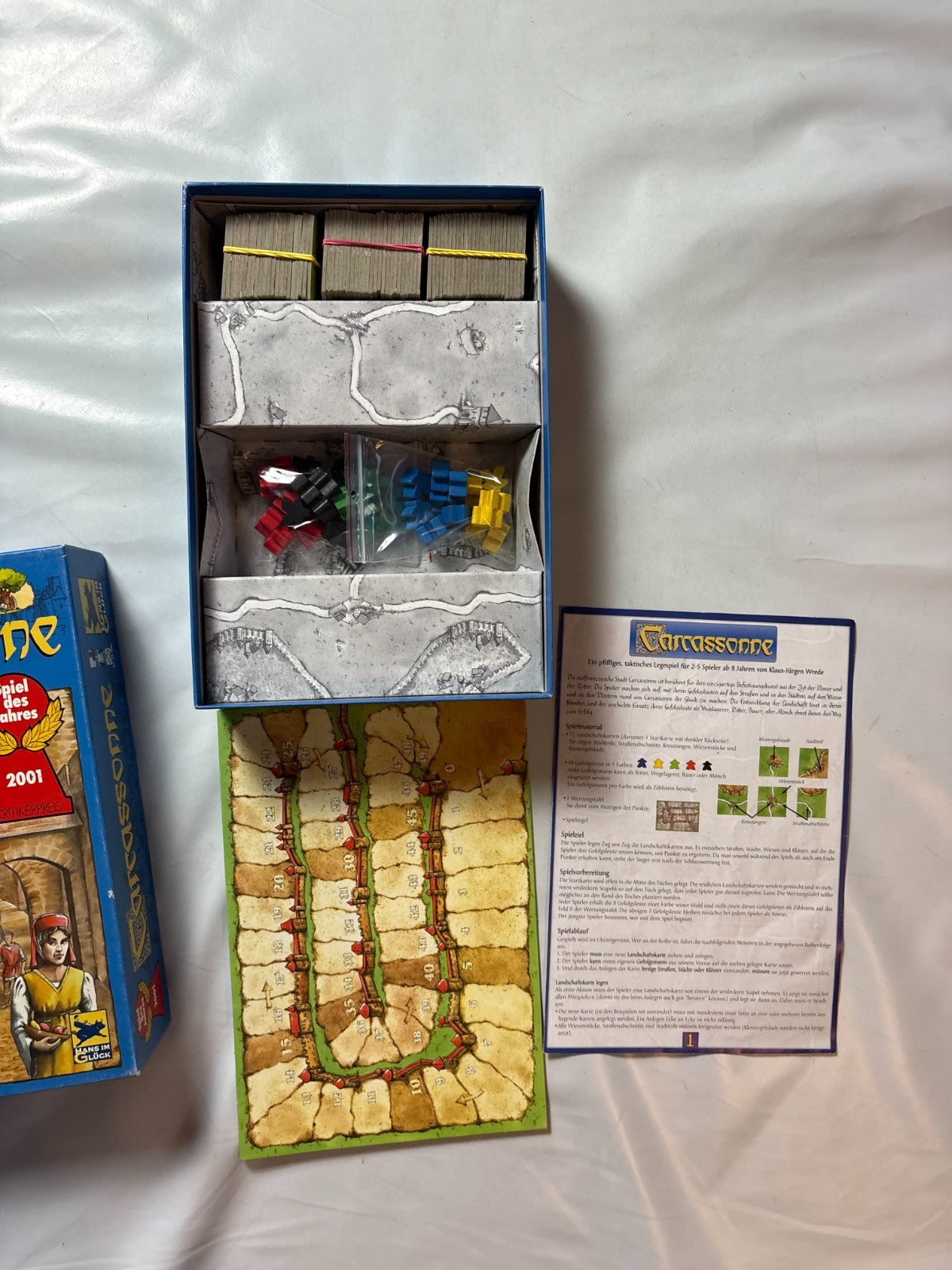 Carcassonne Hans im Glück2001 Altes Layout Legespiel Gesellschafts  Vollständig - Ansicht 6