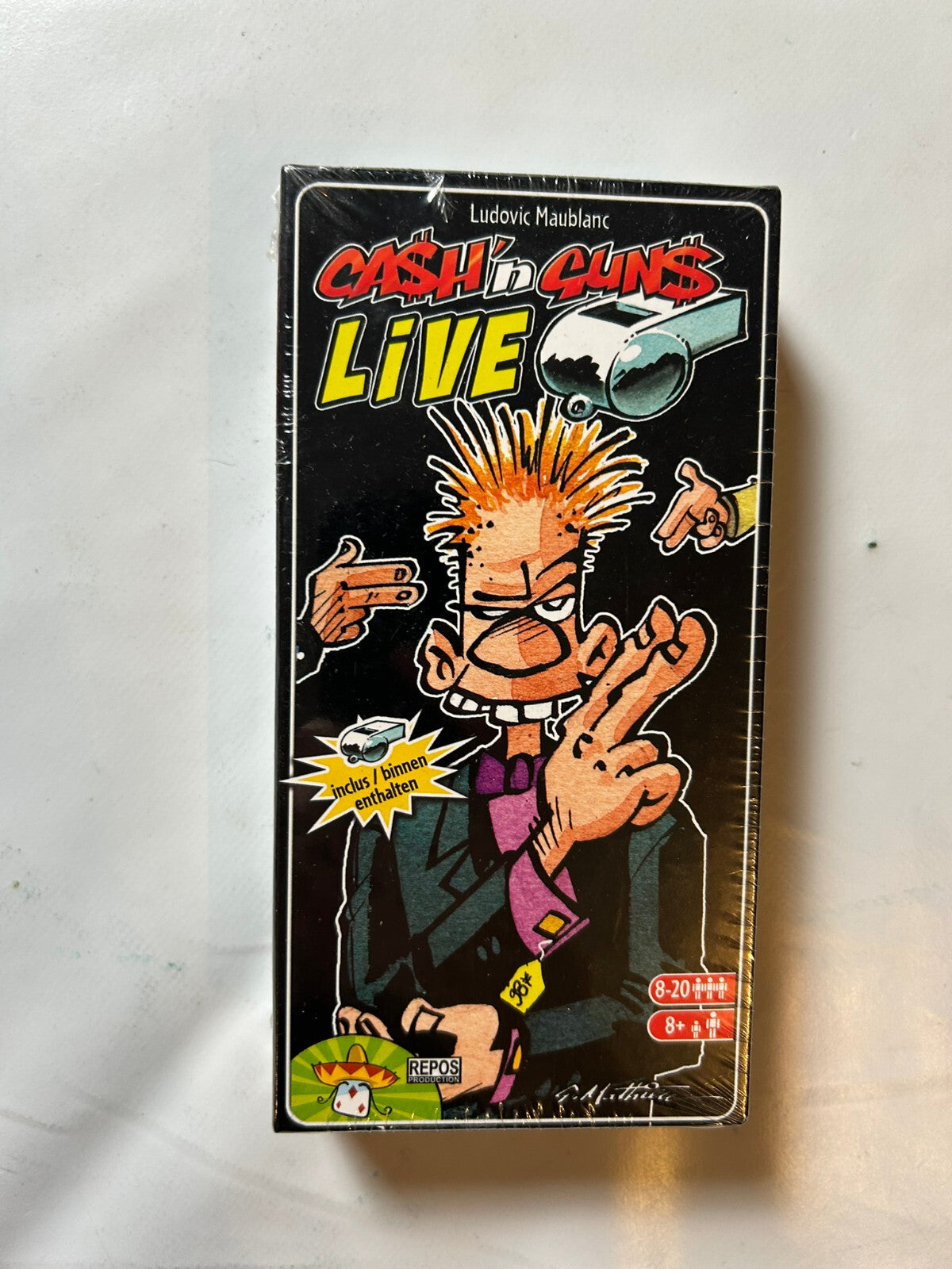 CASH’ GUNS LIVE – KARTENSPIEL MIT TRILLERPFEIFE  - NEU in Folie - Ansicht 2