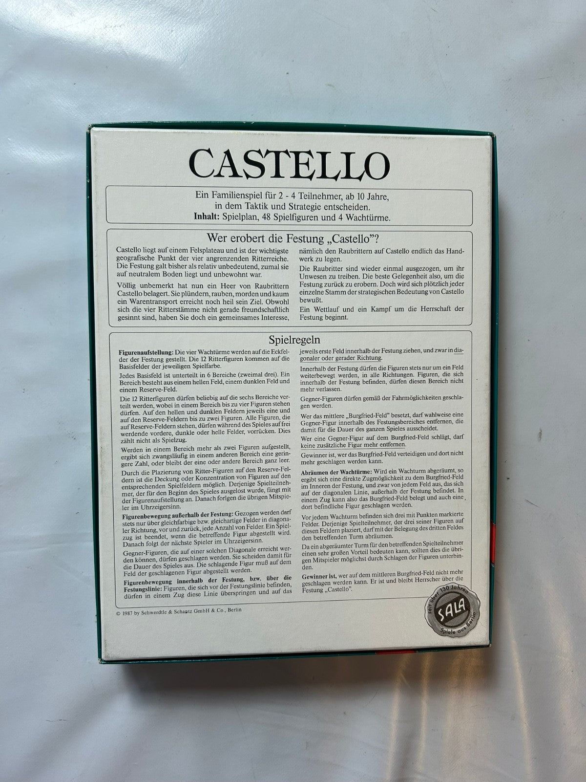 Castello Wer erobert die Festung Castello? Brettspiel von Sala 1987 vollständig - Ansicht 9