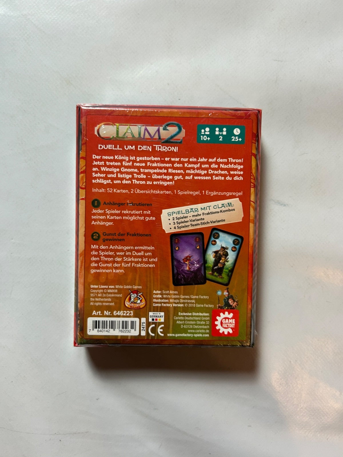 CLAIM 2 KARTENSPIEL VON GAME FACTORY NEU OVP - Ansicht 6