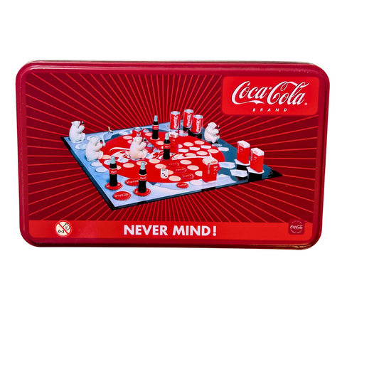 Coca Cola Coke Never Mind Brettspiel  In BLECHDOSE  Vollständig - Ansicht 1