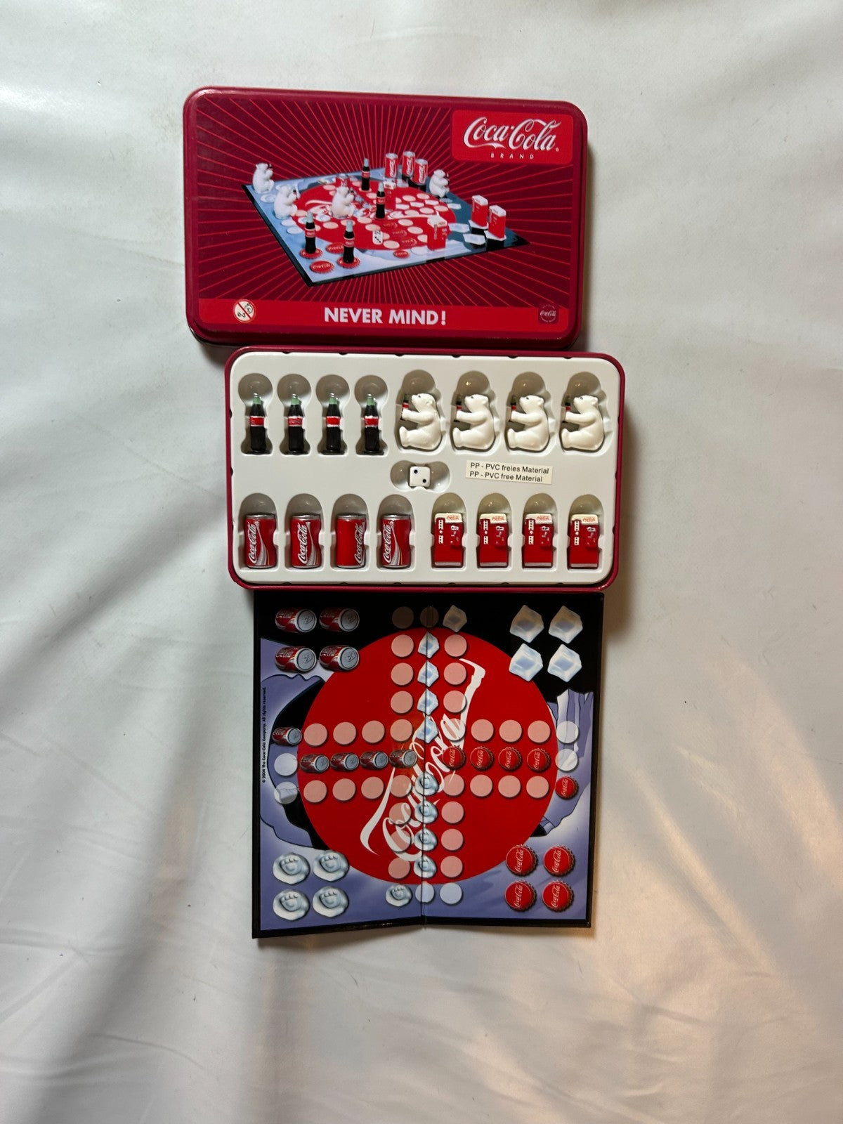 Coca Cola Coke Never Mind Brettspiel  In BLECHDOSE  Vollständig - Ansicht 6