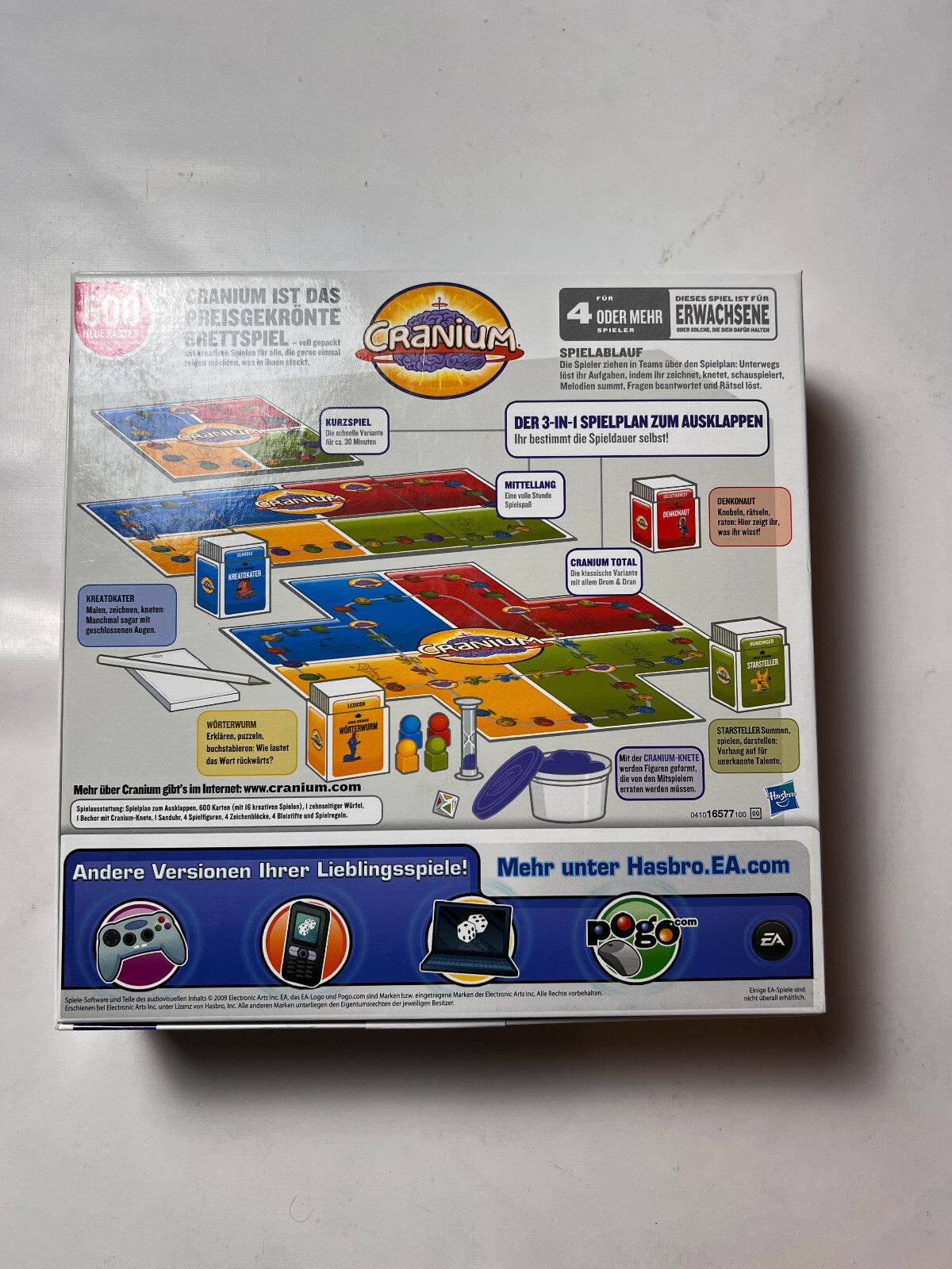 Cranium Hasbro Brettspiel Spiel 2009 - Vollständig Knete erneuert - Vollständig - Ansicht 2