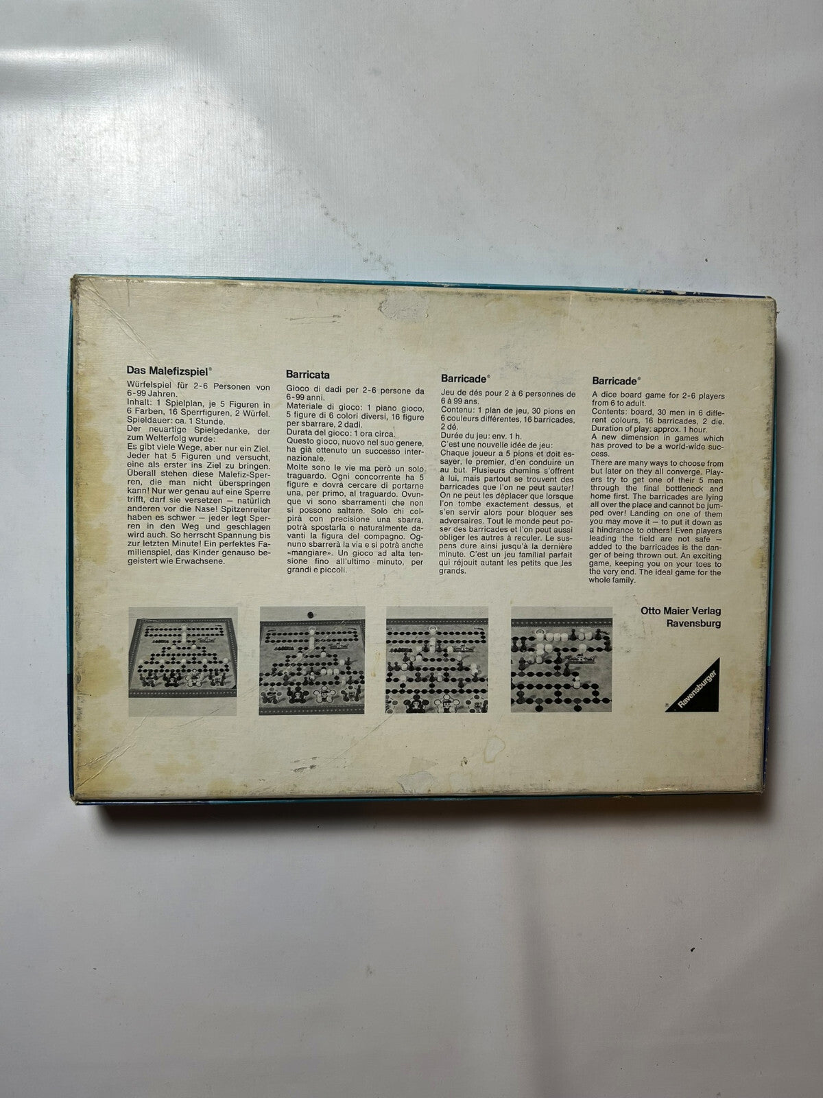 Das Malefiz Spiel Barricade Brettspiel 1971 Ravensburger Spiel - Vollständig - Ansicht 9