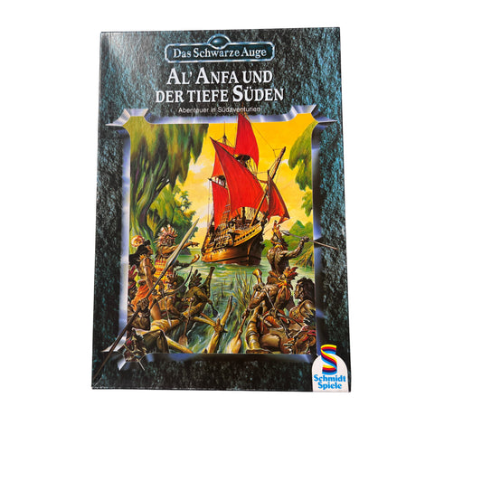 Das Schwarze Auge DSA Spielhilfe Al'Anfa und der Tiefe Süden Box – SKU A13388 – Rollenspiel-Buch gebraucht kaufen bei Brettspielimperium