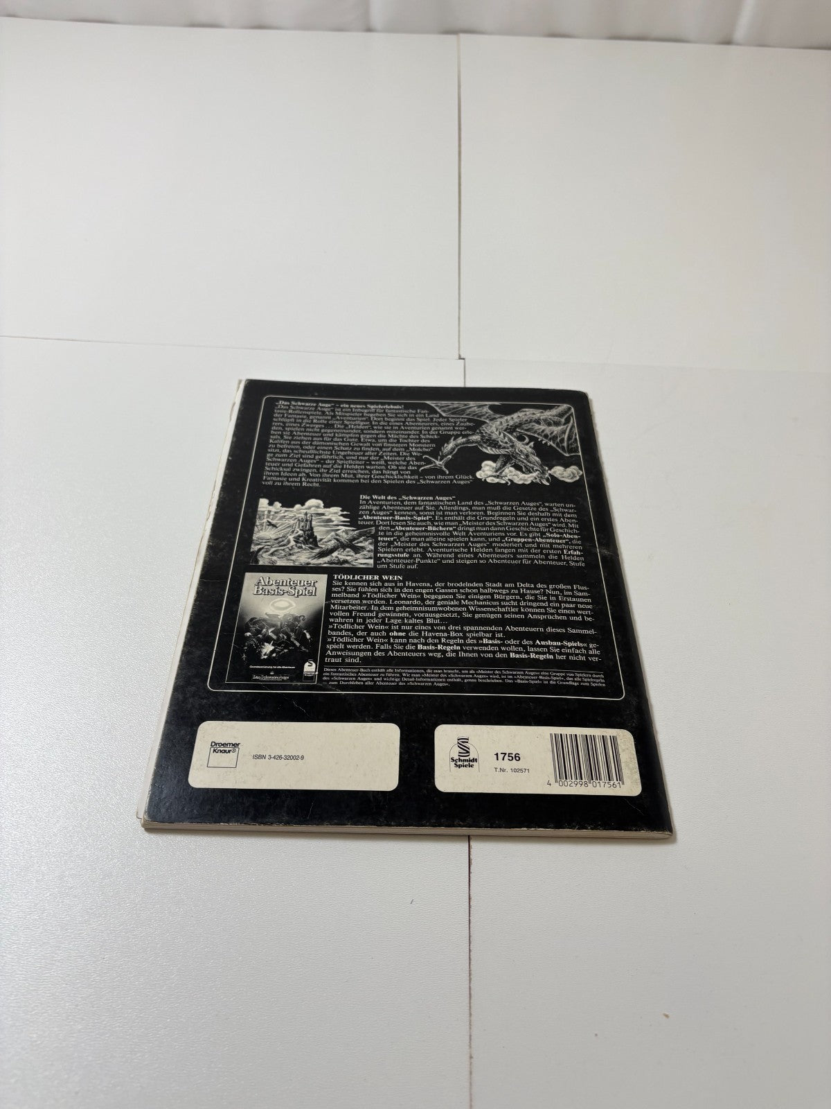 Das Schwarze Auge DSA -Tödlicher Wein 1987 Schmidt Spiele Abenteuer 20 - Ansicht 9