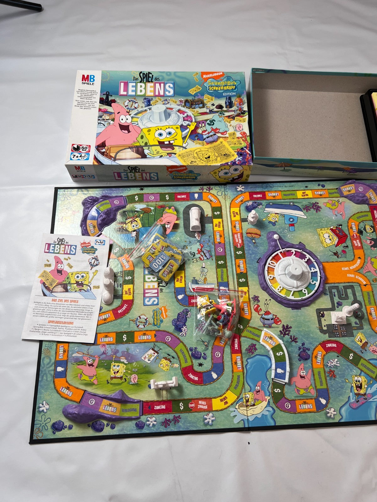 Das Spiel des Lebens SpongeBob Schwammkopf Edition Hasbro Brettspiel vollständig - Ansicht 3