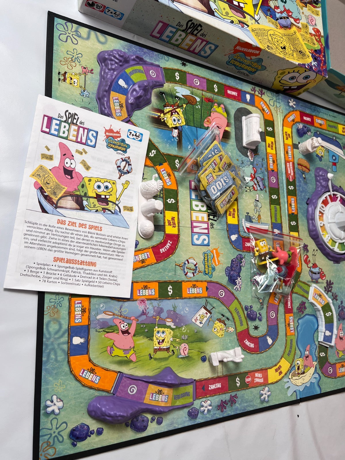 Das Spiel des Lebens SpongeBob Schwammkopf Edition Hasbro Brettspiel vollständig - Ansicht 7