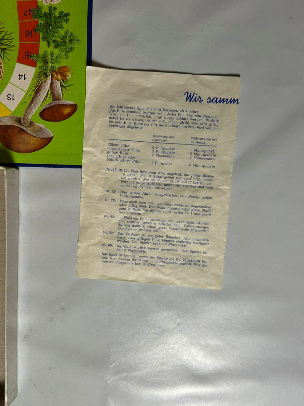 DDR Brettspiel - WIR SAMMELN PILZE  - VEB Plasticart - Vollständig - Ansicht 8