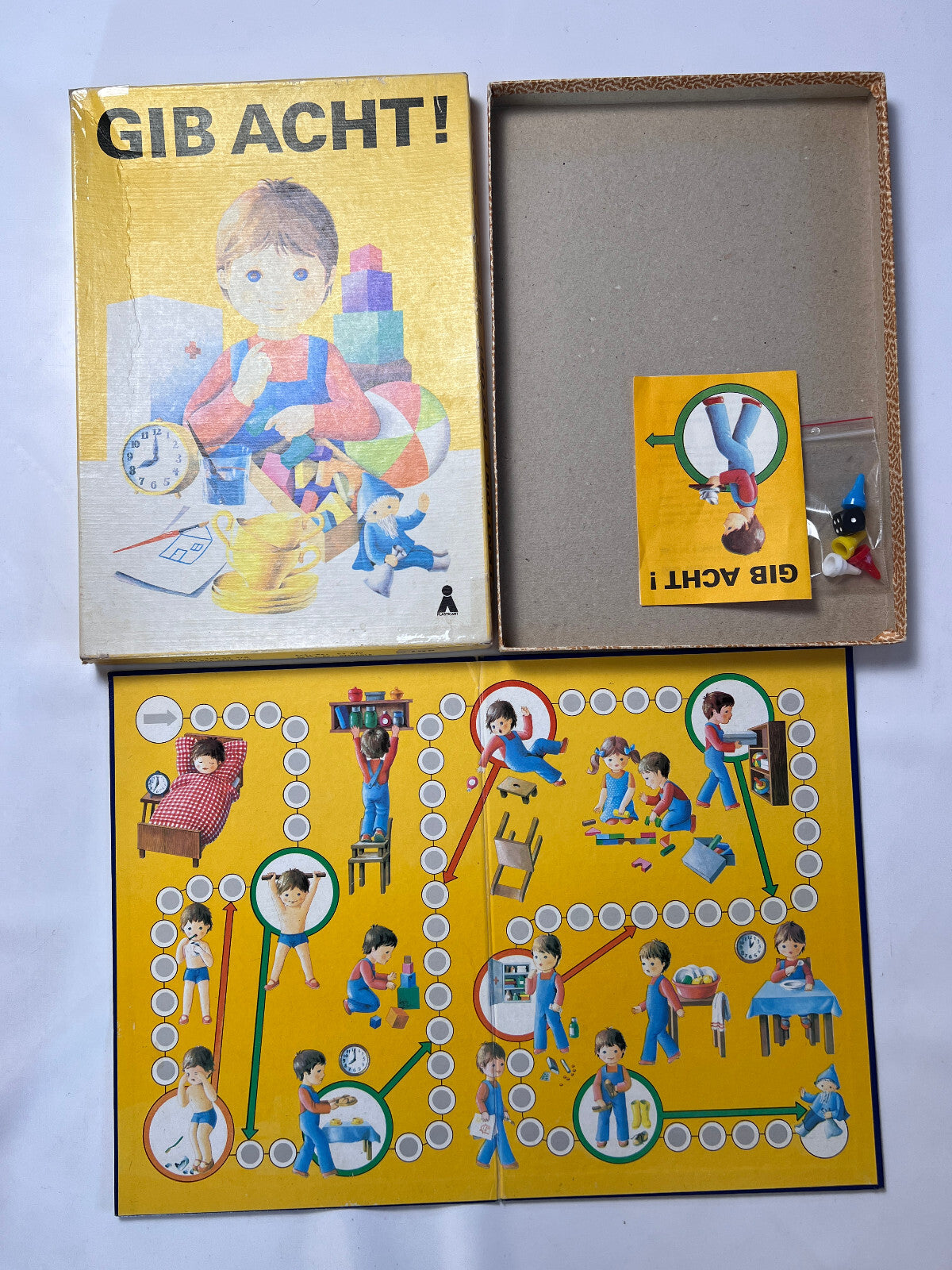 DDR Spiel " Gib Acht " - Plasticart Würfelspiel - Vollständig - Ansicht 2