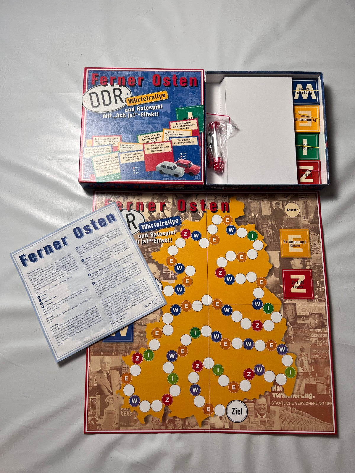 DDR Würfelrallye Ferner Osten Ratespiel Spiel  Vollständig - Ansicht 2