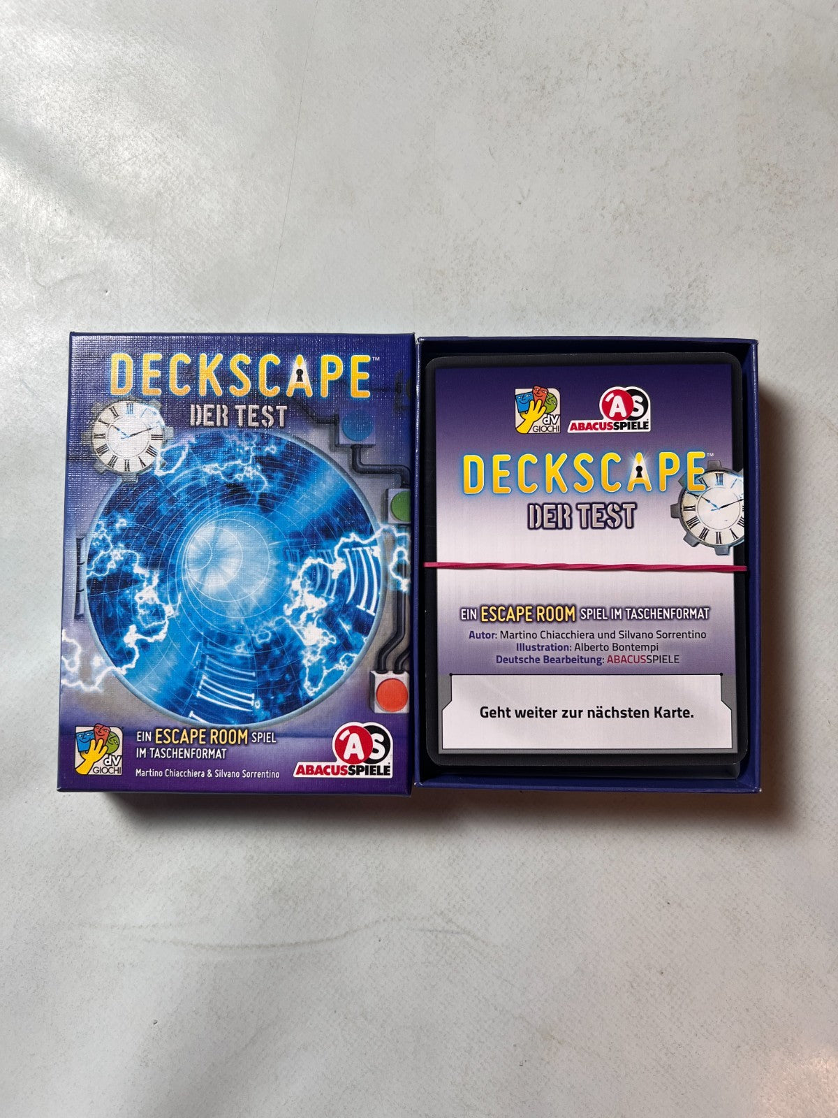 Deckscape - Der Test Spiel Brettspiel Kartenspiel von Abacus - Vollständig - Ansicht 2