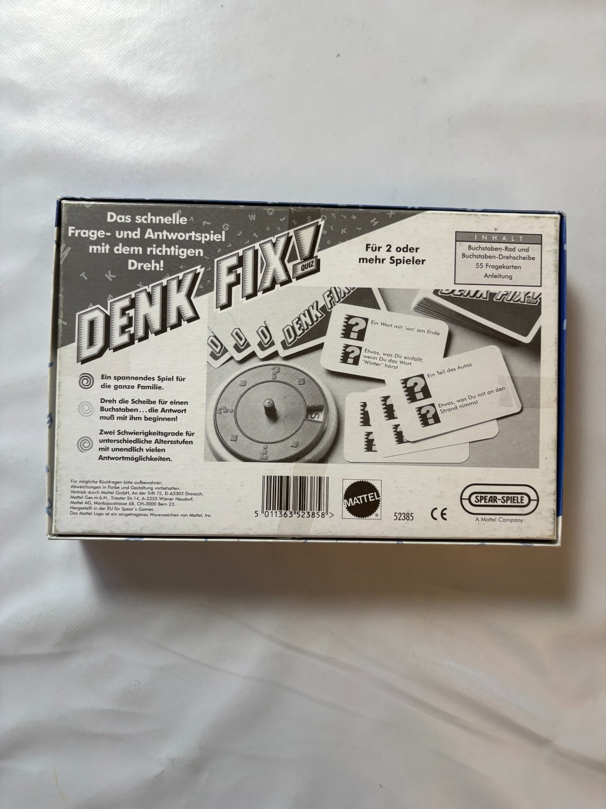 Denk Fix! Quiz 1997 Mattel Spear-Spiele Vintage vollständig - Ansicht 8