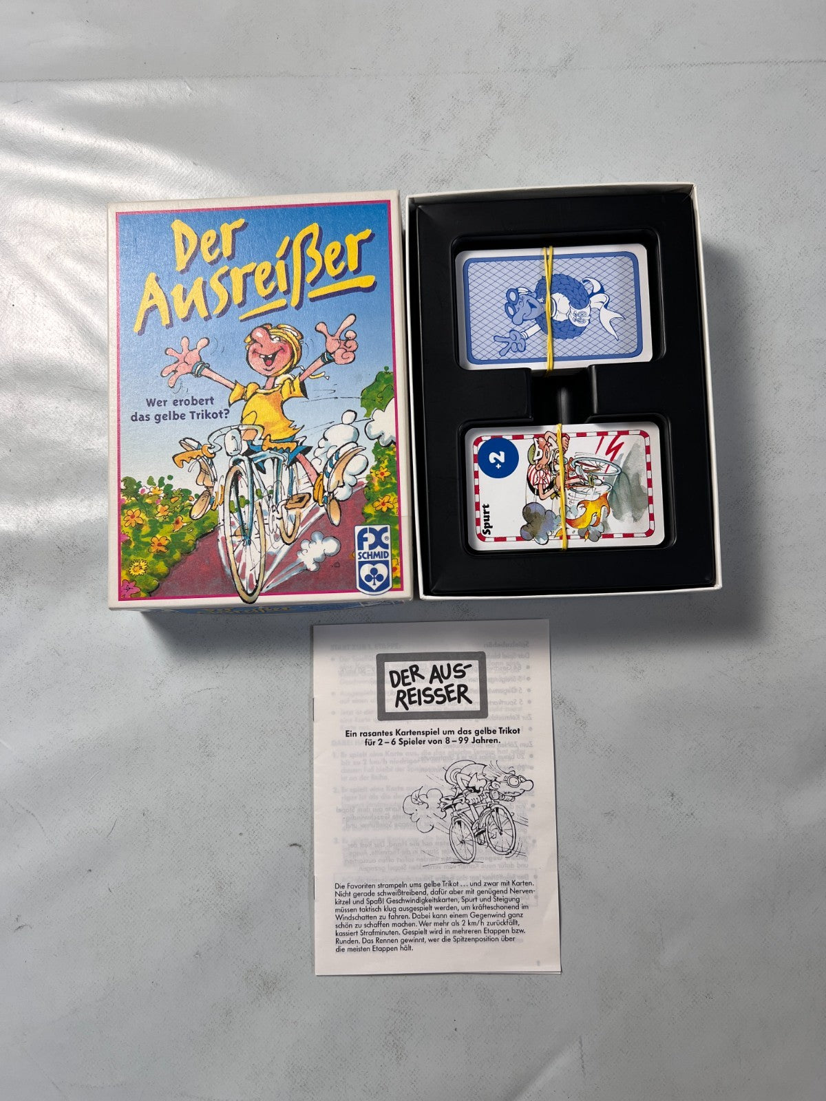 Der Ausreisser FX Schmid Spiel Vintage Kartenspiel Radrennen  Vollständig - Ansicht 2