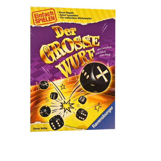 Der GROSSE WURF - Ravensburger – SKU A10414 – Gesellschaftsspiel gebraucht kaufen bei Brettspielimperium