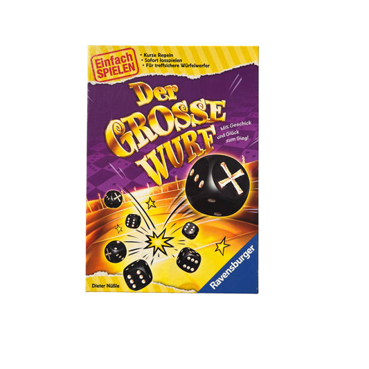 Der GROSSE WURF - Ravensburger – SKU A13176 – Gesellschaftsspiel gebraucht kaufen bei Brettspielimperium