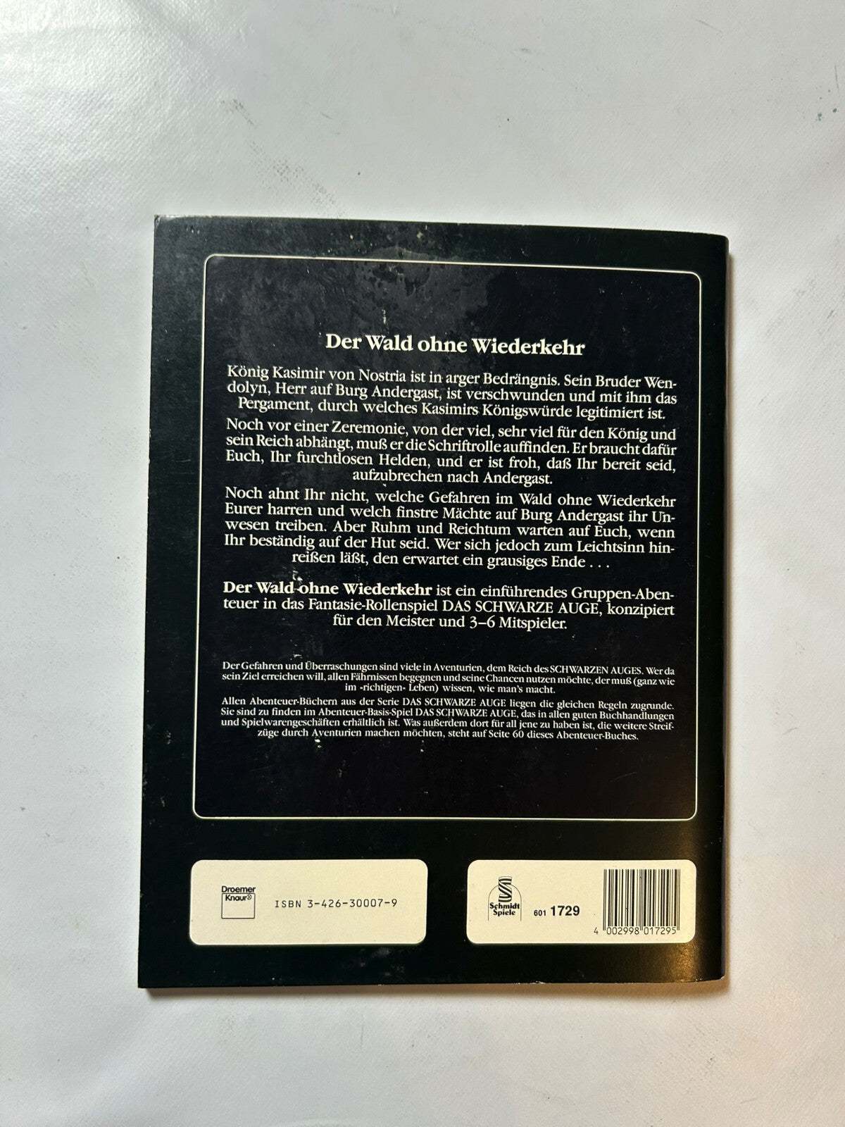 Der Wald ohne Wiederkehr (Original vintage von 1984) DSA Abenteuer Schwarze Auge - Ansicht 6