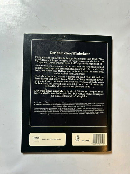Der Wald ohne Wiederkehr (Original vintage von 1984) DSA Abenteuer Schwarze Auge - Ansicht 6