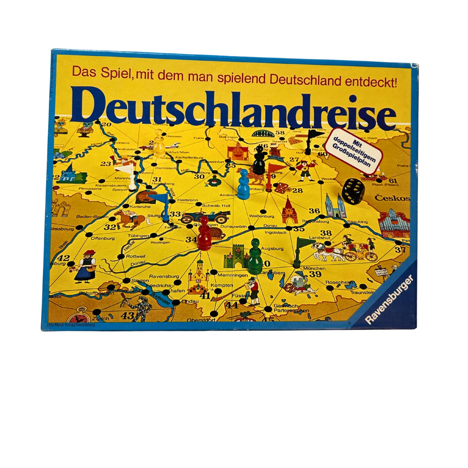 Deutschlandreise - Ravensburger 1977 – SKU A12220 – Gesellschaftsspiel gebraucht kaufen bei Brettspielimperium