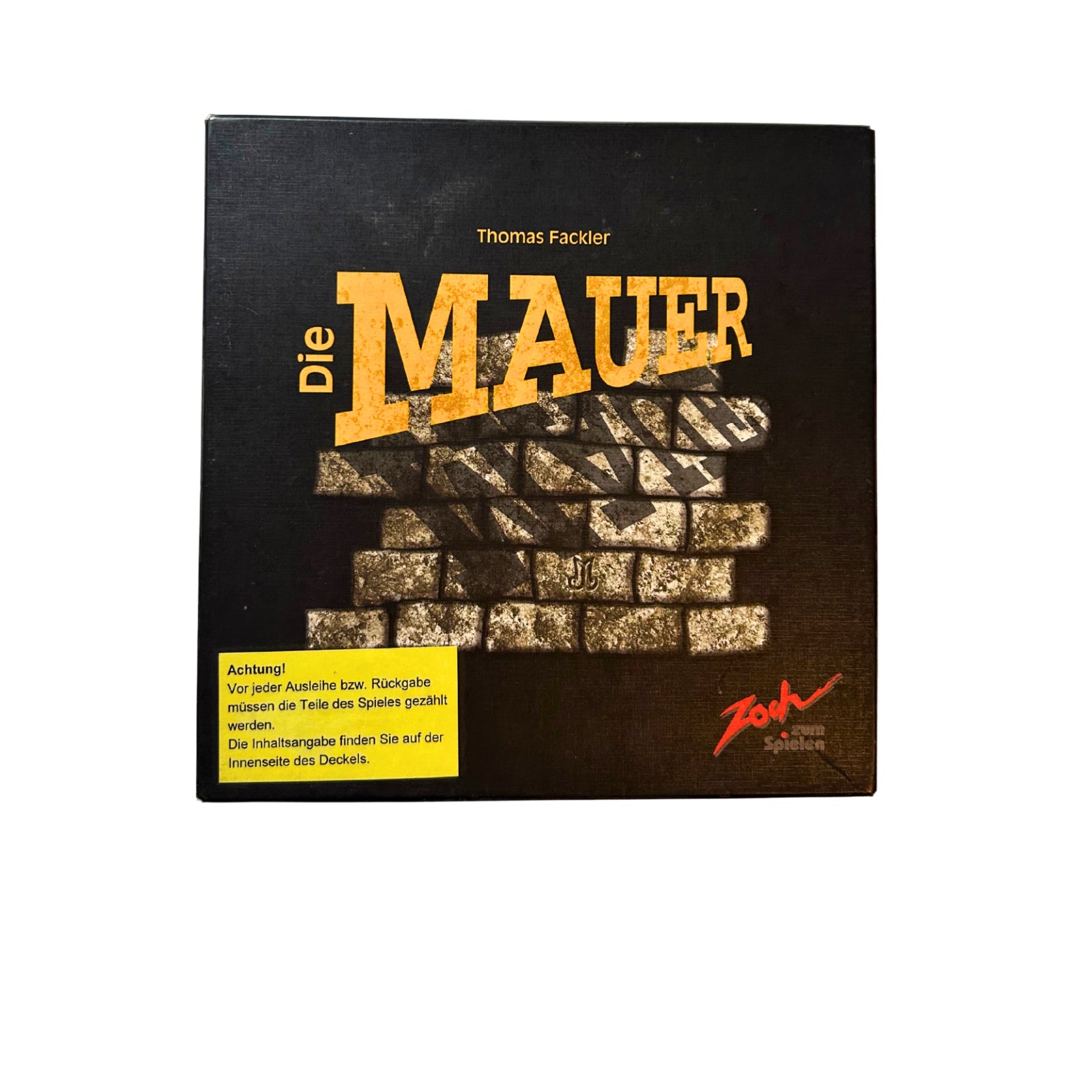 Die Mauer Spiel Brettspiel Zoch Verlag Gesellschaftsspiel – SKU A12285 – Gesellschaftsspiel gebraucht kaufen bei Brettspielimperium