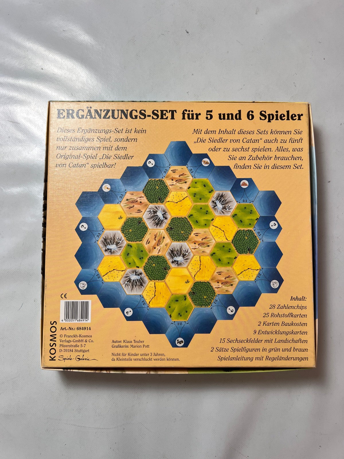 Die Siedler von Catan für 5 und 6 Spieler Holz signiert Klaus Teuber Vollständi - Ansicht 12