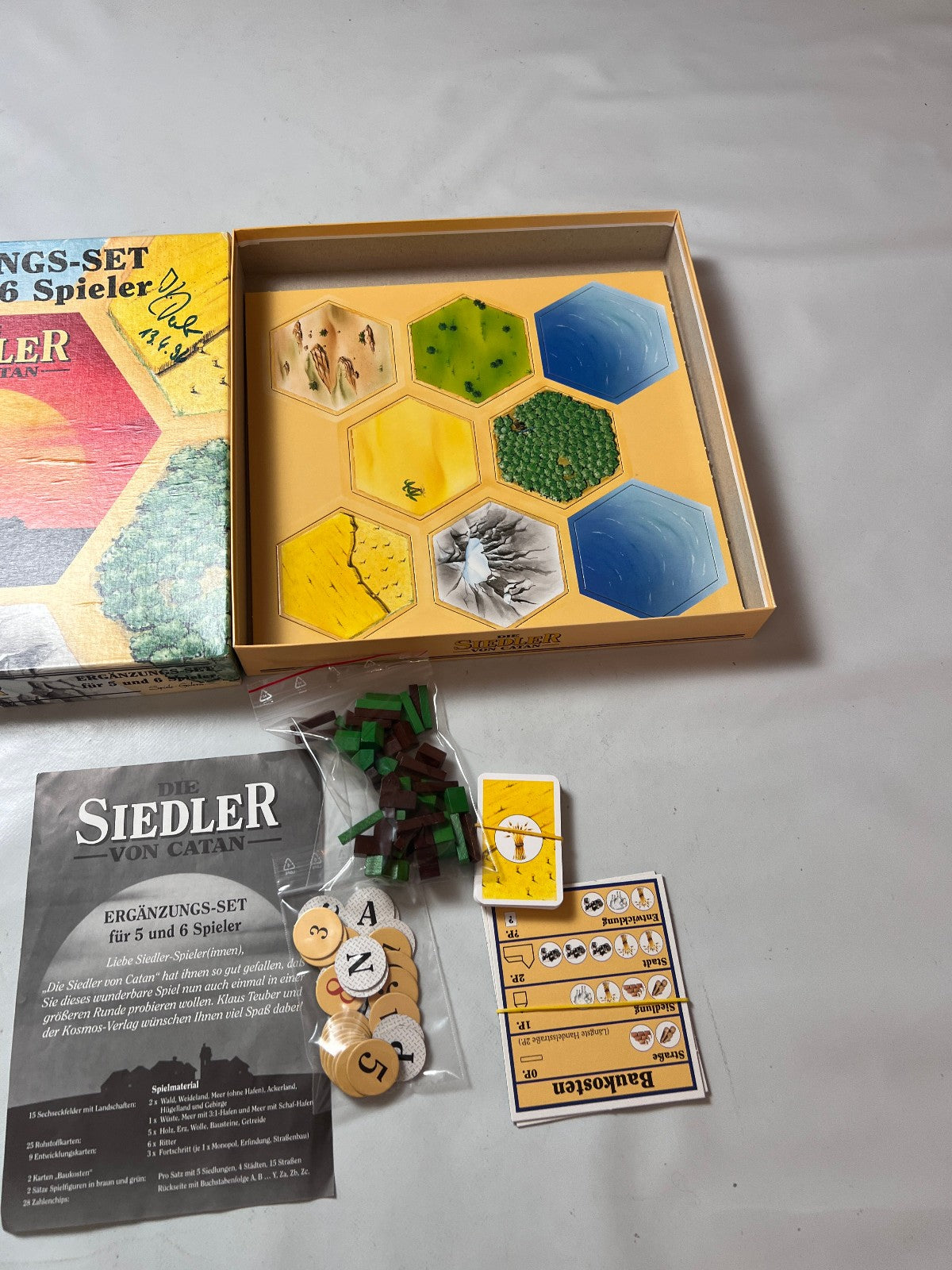 Die Siedler von Catan für 5 und 6 Spieler Holz signiert Klaus Teuber Vollständi - Ansicht 6