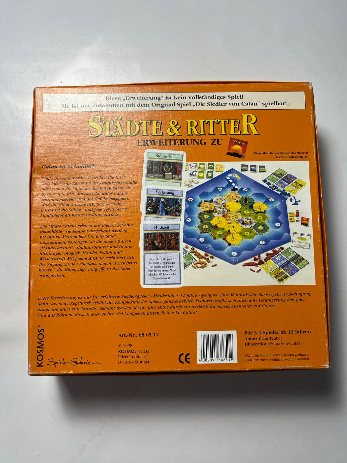 Die Siedler von Catan Städte und Ritter Erweiterung HOLZ - Innen unbespielt -TOP - Ansicht 8
