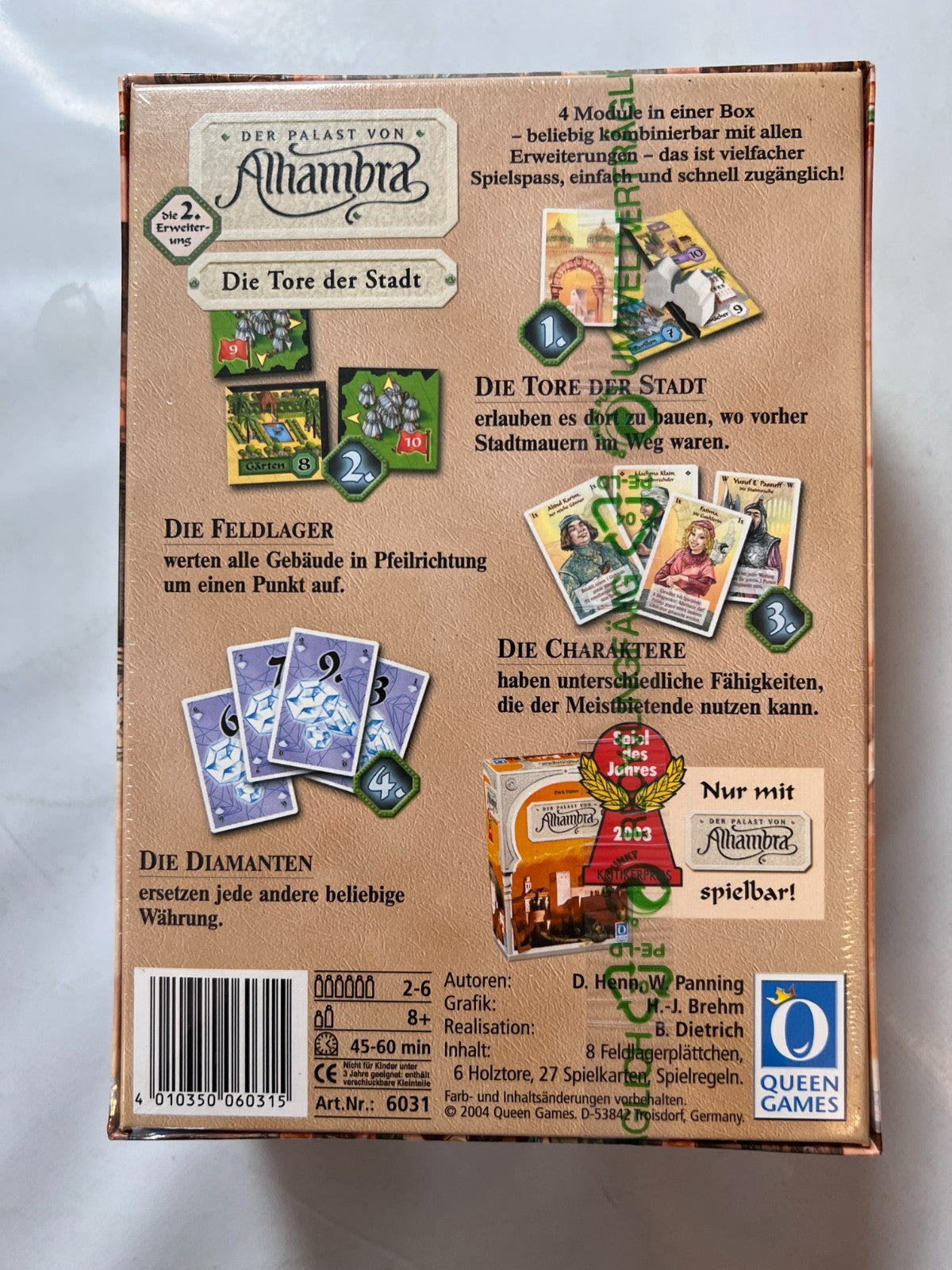 DIE TORE DER STADT  ALHAMBRA  2. ERWEITERUNG  QUEEN GAMES NEU in Folie - Ansicht 7