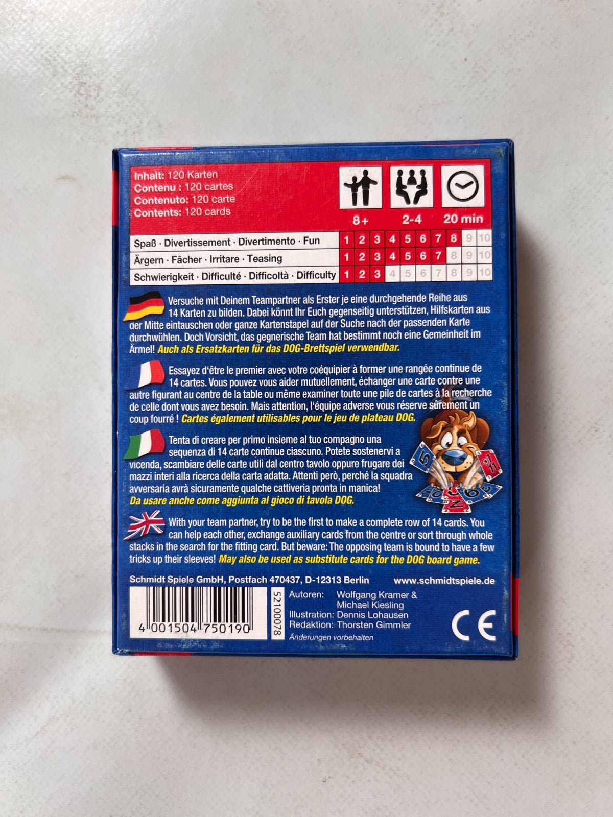 Dog Cards Kartenspiel Schmidt spiele - Vollständig - Ansicht 10
