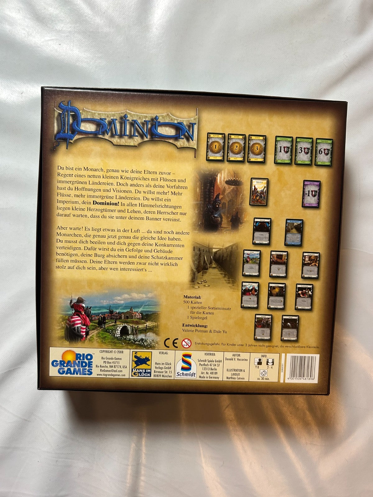 Dominion  Donald X Vaccarino  Erstausgabe  Hans im Glück  Unbespielt - Ansicht 9