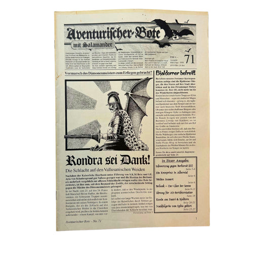 DSA, Aventurischer Bote Nr. 71 – SKU A11798 – Rollenspiel-Buch gebraucht kaufen bei Brettspielimperium