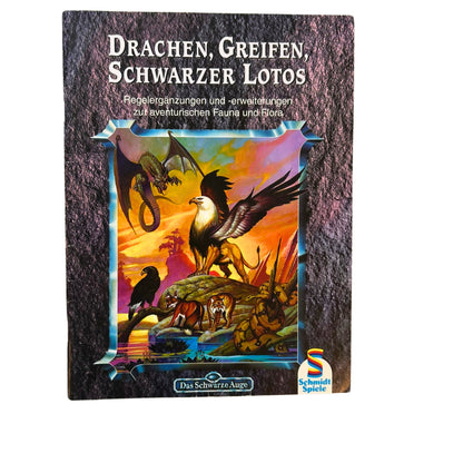 DSA Das Schwarze Auge Drachen Greifen schwarzer Lotos Regelergänzung - Heft – SKU A10385 – Rollenspiel-Buch gebraucht kaufen bei Brettspielimperium
