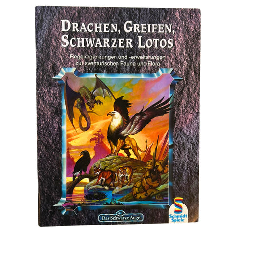 DSA Das Schwarze Auge Drachen Greifen schwarzer Lotos Regelergänzung - Heft – SKU A10385 – Rollenspiel-Buch gebraucht kaufen bei Brettspielimperium