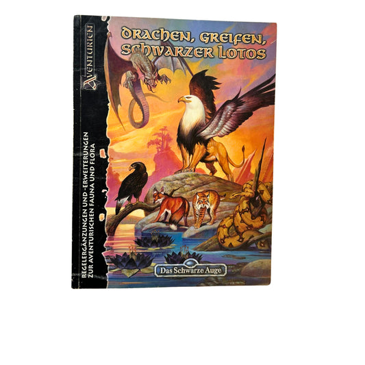 DSA Das Schwarze Auge Drachen Greifen schwarzer Lotos Regelergänzung - Heft – SKU A10615 – Rollenspiel-Buch gebraucht kaufen bei Brettspielimperium