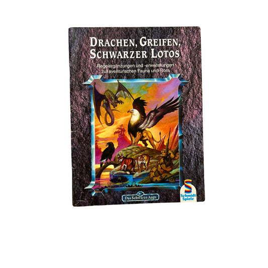 DSA Das Schwarze Auge Drachen Greifen schwarzer Lotos Regelergänzung - Heft – SKU A8693 – Rollenspiel-Buch gebraucht kaufen bei Brettspielimperium