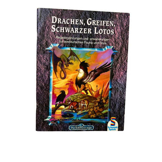DSA Das Schwarze Auge Drachen Greifen schwarzer Lotos Regelergänzung - Heft – SKU A8694 – Rollenspiel-Buch gebraucht kaufen bei Brettspielimperium